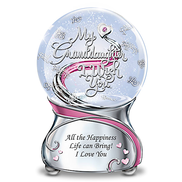 My Granddaughter, I Wish You Musical Glitter Globe