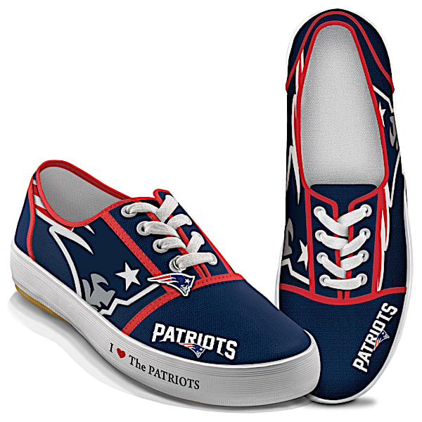 I Love The NFL New England Patriots Women's Canvas Shoes