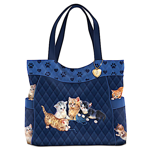 Kitty-Kat Cute Quilted Tote Bag