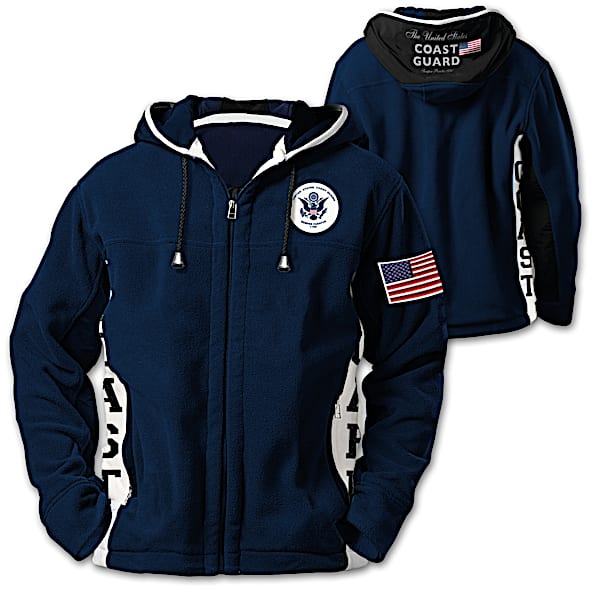 Coast Guard Pride Hooded Fleece Men's Jacket