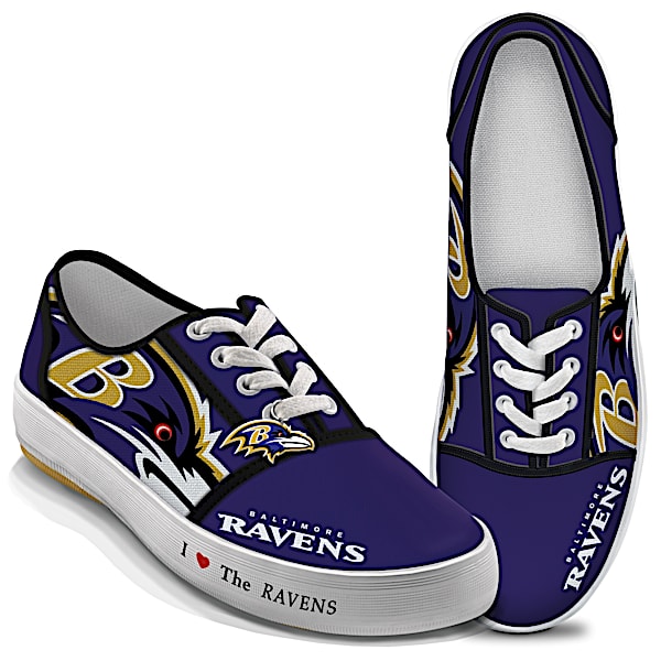 I Love The NFL Baltimore Ravens Women's Canvas Shoes