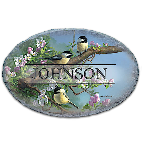 Songbird Serenade Personalized Outdoor Welcome Sign