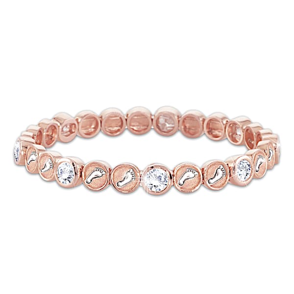 Footprints In The Sand Copper Stretch Bracelet