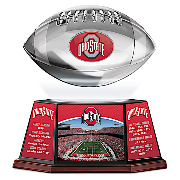 Ohio State Buckeyes Levitating Football Sculpture Lights Up and Spins: 1 of 5000