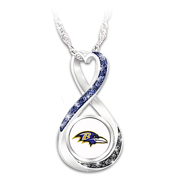 NFL Baltimore Ravens Forever Women's Infinity Pendant Necklace