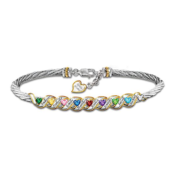 Family Is Forever Personalized Birthstone Bracelet - Personalized Jewelry