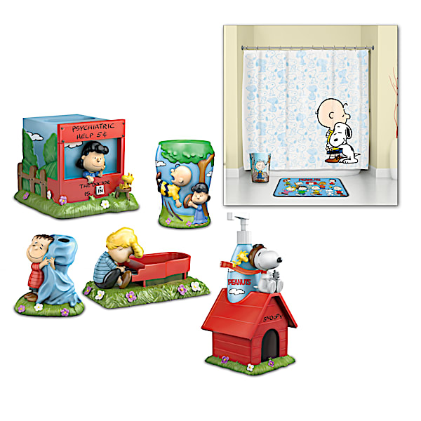 PEANUTS The Gang's All Here Heirloom Porcelain Bath Accessories Set
