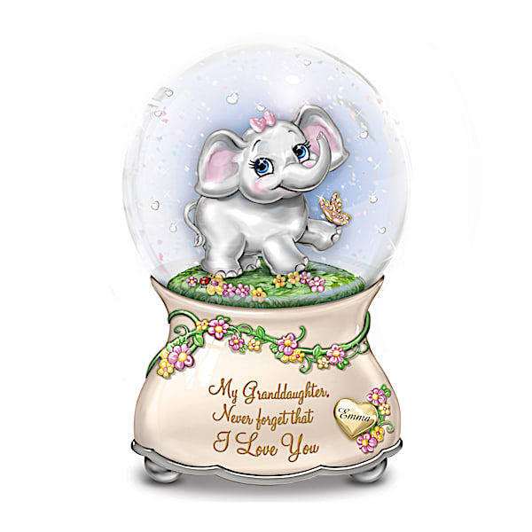 Granddaughter, Never Forget That I Love You Personalized Glitter Globe
