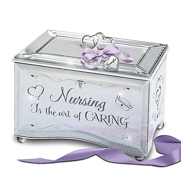 Nursing Is The Art Of Caring Personalized Mirrored Music Box - Graduation Gift Ideas