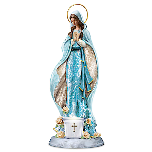 Blessed Virgin Mary Religious Mosaic Sculpture