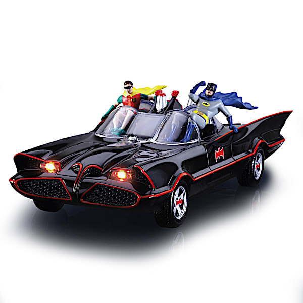 BATMAN Classic TV Series Illuminated BATMOBILE Sculpture