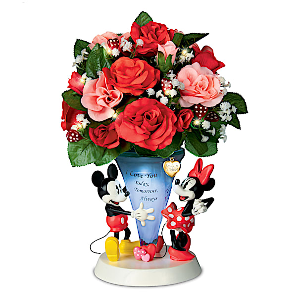 Disney Personalized Crystal Vase Centerpiece With Lights