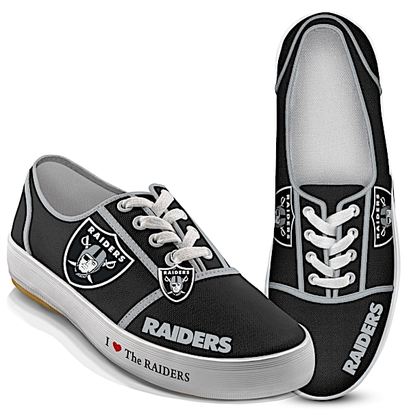 I Love The NFL Oakland Raiders Women's Canvas Shoes