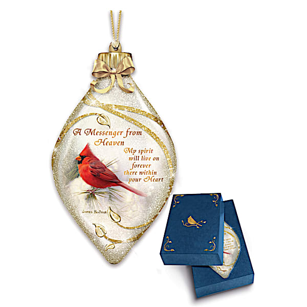 Messenger From Heaven Illuminated Cardinal Christmas Tree Ornament