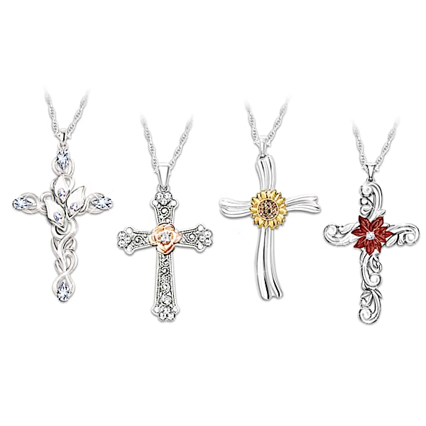 Seasons Of Faith Pendant Necklace Cross Set