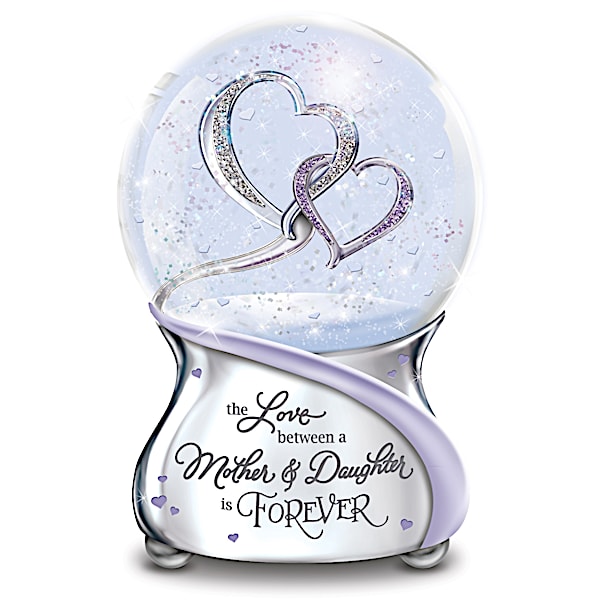 The Love Between Mother And Daughter Is Forever Musical Glitter Globe