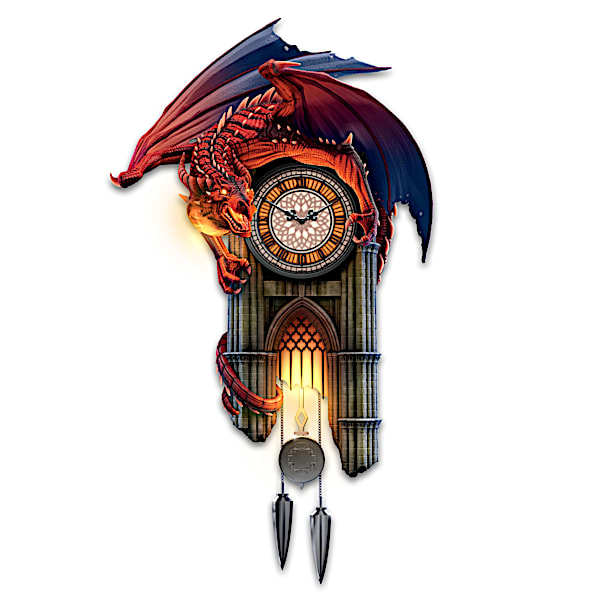 Reign Of Fire Dragon Illuminated Wall Clock