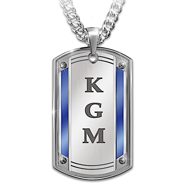 Proud To Call You Son Personalized Stainless Steel Dog Tag Pendant Necklace - Personalized Jewelry