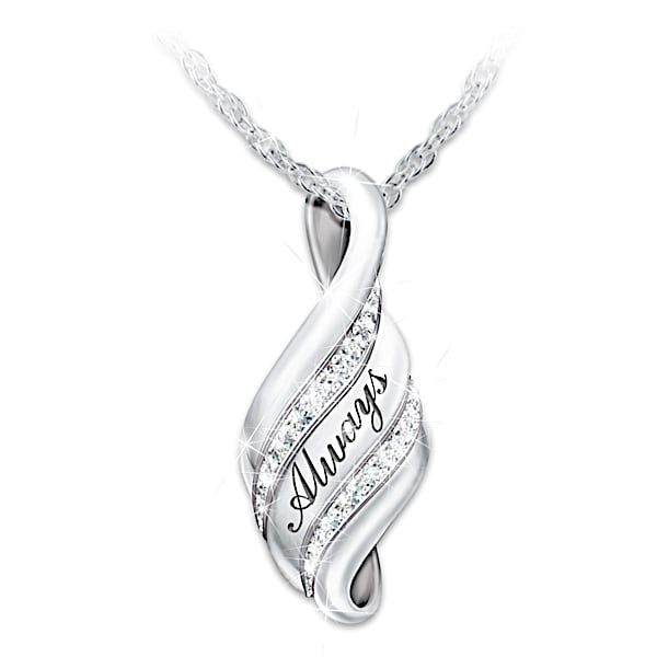 Until We Meet Again Remembrance Diamond Pendant Necklace