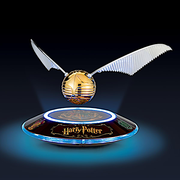 HARRY POTTER Levitating Illuminated GOLDEN SNITCH Sculpture