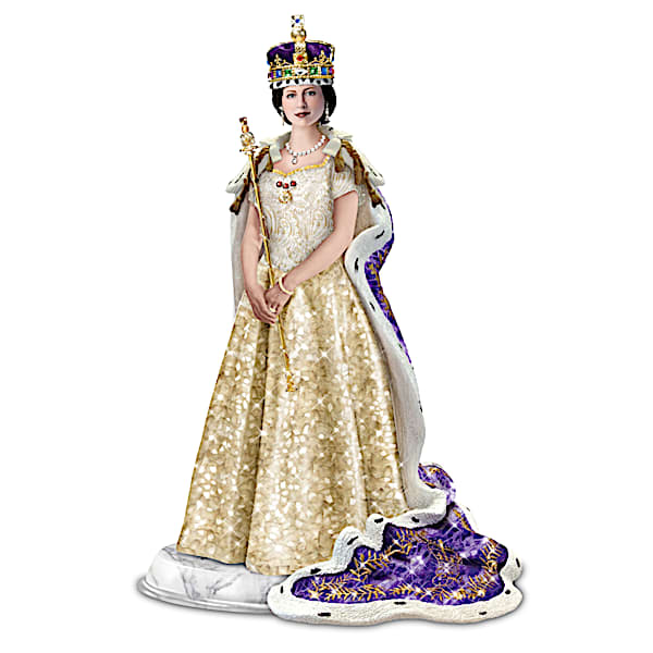 Queen Elizabeth Coronation Hand-Cast Sculpture