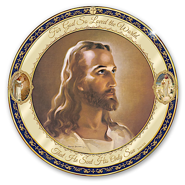 For God So Loved The World Religious Jesus Collector Plate