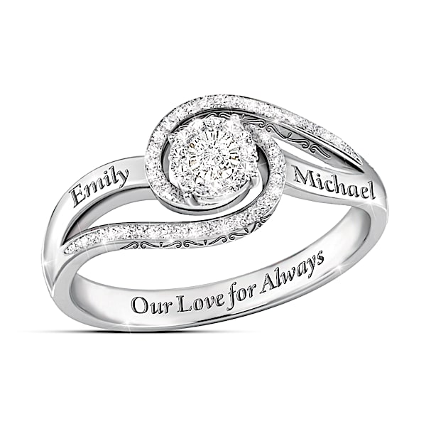 Our Love For Always Women's Personalized Diamond Ring - Personalized Jewelry