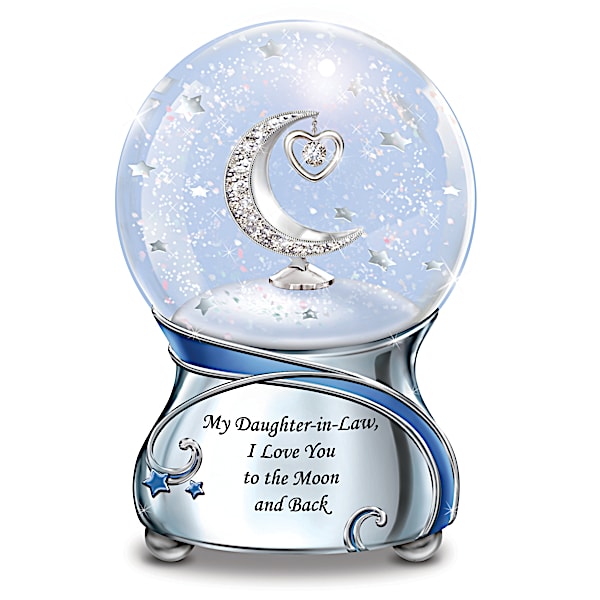 Daughter In Law Musical Glitter Globe with Swarovski Crystal: Bradford Exchange