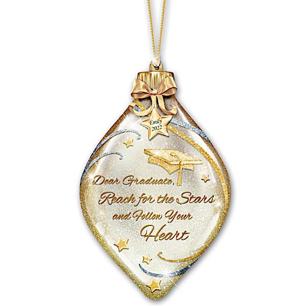 Heartfelt Wishes For The Graduate Personalized Christmas Tree Ornament