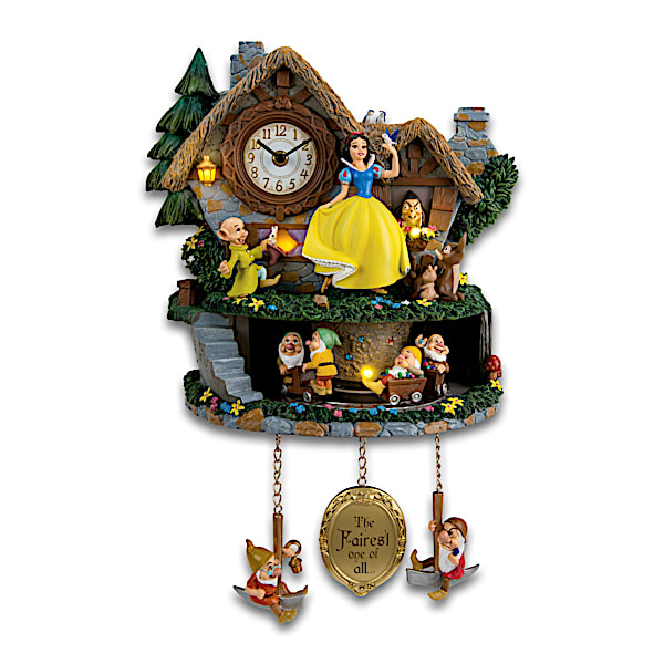 Disney Snow White Hidden Treasure Illuminated Cuckoo Clock