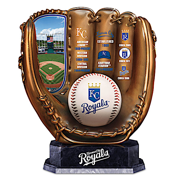 Kansas City Royals MLB Cold-Cast Bronze Commemorative Glove Sculpture