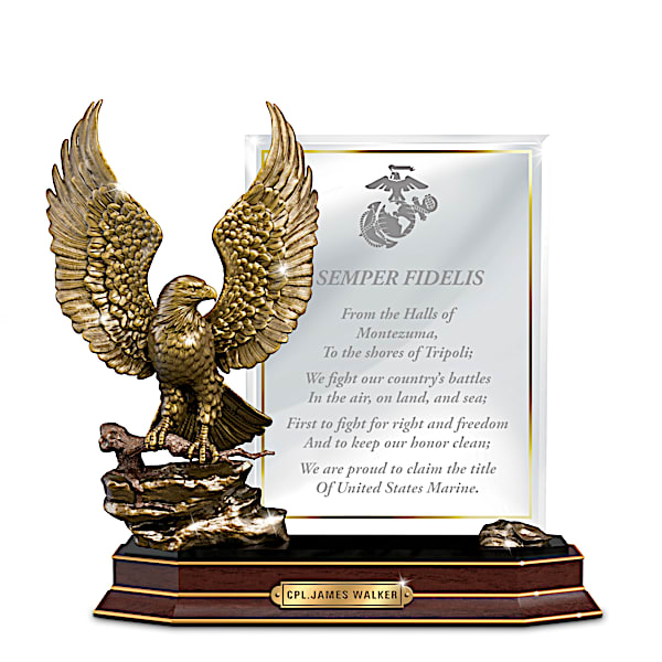 Marine Honor Personalized Eagle Sculpture
