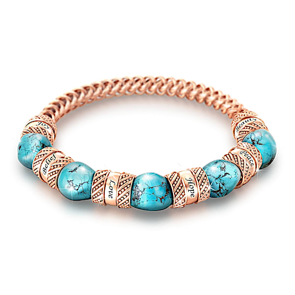 Touch Of Heaven Healing Women's Turquoise & Copper Bracelet