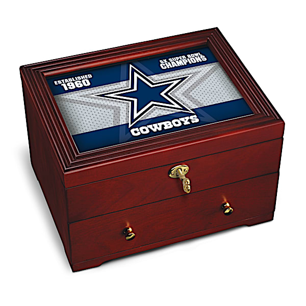 Dallas Cowboys NFL Custom-Crafted Wooden Keepsake Box
