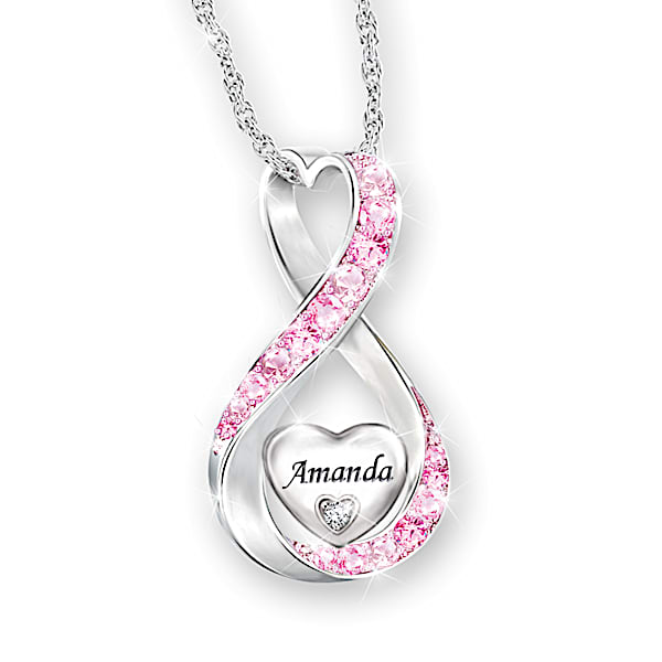 Always Loved Granddaughter Personalized Diamond Pendant Necklace - Personalized Jewelry