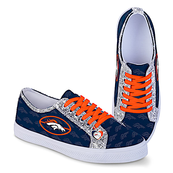 Denver Broncos Women's Shoes With Glitter Trim