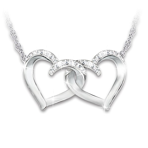 Close At Heart Women's Interlocking Heart-Shaped Necklace