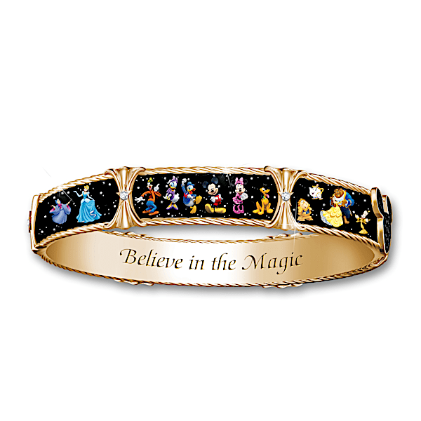Ultimate Disney Women's 18K Gold-Plated Bangle Bracelet