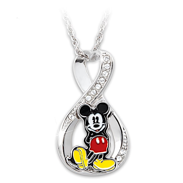 Disney Mickey Mouse Forever Women's Infinity Pendant Necklace
