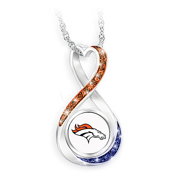 Denver Broncos Forever Infinity Pendant Necklace