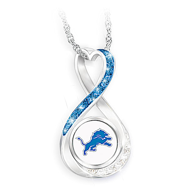 Detroit Lions Forever Infinity Pendant Necklace
