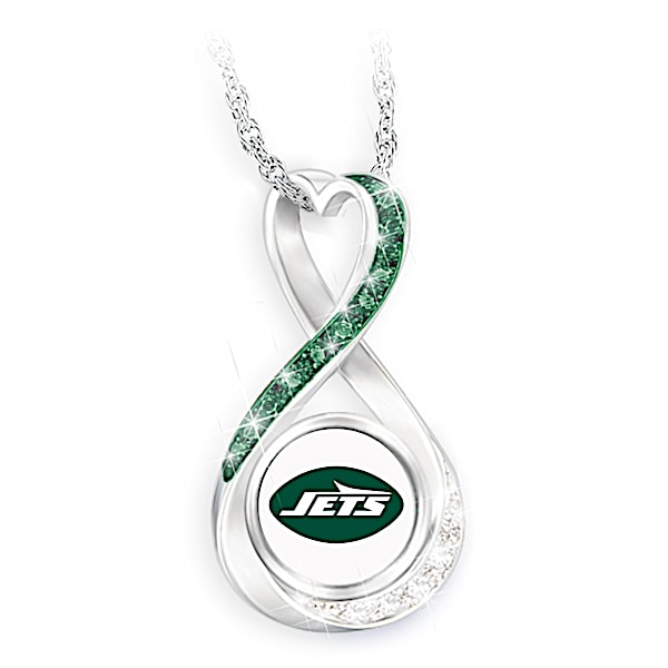 New York Jets Forever Infinity Pendant Necklace