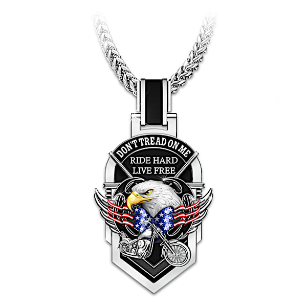 Don't Tread On Me Stainless Steel Motorcycle Dog Tag