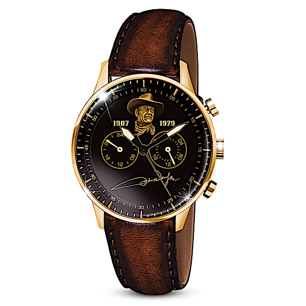 John Wayne Watch: Chronograph Men's Watch With Gold-Tone Finish