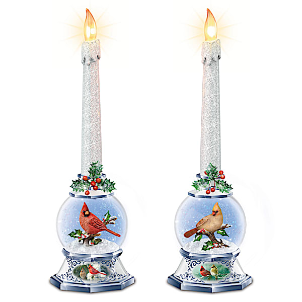 James Hautman Merry Messengers Sculpted Songbird Candle Set