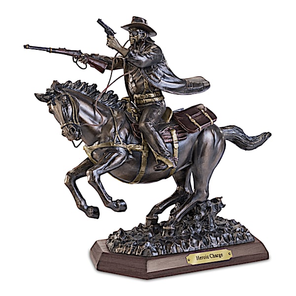 John Wayne: Heroic Charge Cold-Cast Bronze Sculpture