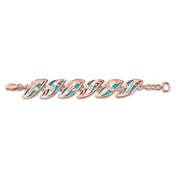 Serene Breeze Copper Bracelet With Swarovski Crystals