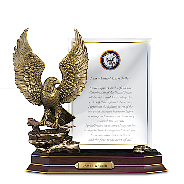 Navy Honor Personalized Eagle Sculpture