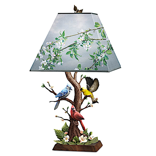 James Hautman Joyous Gathering Sculpted Songbird Accent Lamp