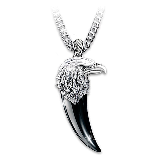 Soaring Spirit Men's Sculpted Eagle Talon Pendant Necklace